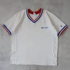 USA古着　Champion チャンピオン　トリコロール　リンガーTシャツ　XLのサムネイル