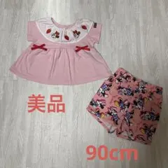 美品　ミニーマウス　ミニー　夏物　セットアップ　90cm