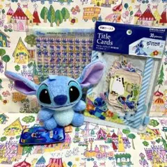 平成レトロ ディズニー スティッチ マスコットキーチェーン タイトルカード