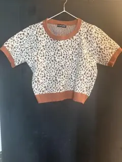 SHEIN 半袖 ニット セーター レオパード柄