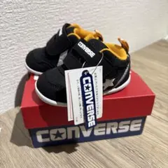 ［新品未使用］CONVERSE ベビー スニーカー ブラック/オレンジ