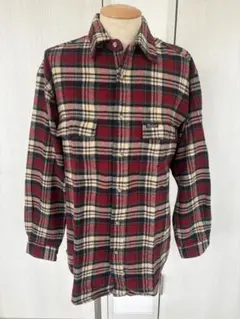 【美品】Woolrich ウールリッチ ヘビーネルシャツ L チェック柄 赤