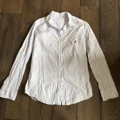 薄いブルー長袖シャツ フリーサイズ 綿100%