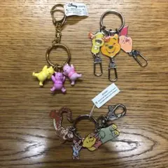 キーホルダー　くまのプーさん（プーさん、ピグレット、ティガー）【３個セット】