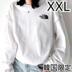 XXL＊ホワイト　白＊エッセンシャル＊韓国限定　ノースフェイス　ホワイトレーベル