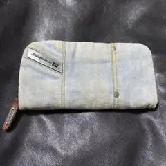 【DIESEL】 デニム 長財布 ライトブルー