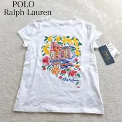 新品✨タグ付 ポロ ラルフローレン 半袖 キッズ 女の子 120 白 トップス