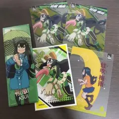 ヒロアカ 蛙吹梅雨 ロング缶バッジ デコステッカー クリアカード