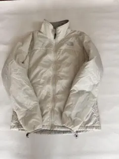 ノースフェイス 中綿ジャケット ホワイト レディースL 刺繍ロゴ