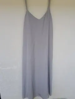PAGEBOY 薄グレー スリット入りキャミワンピース