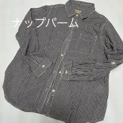ナップパーム　シャツ　長袖 ギンガムチェック　ブラックのサムネイル