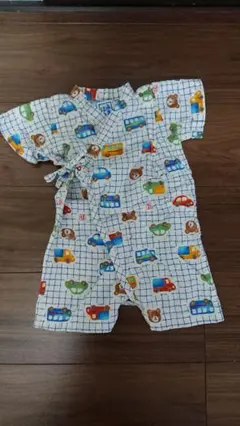 しわあり綺麗め！ ミキハウス ロンパース甚平 70サイズ