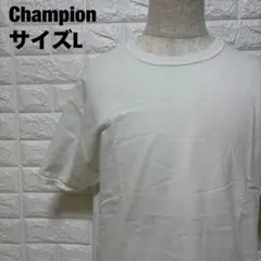 Champion ホワイト 半袖Tシャツ ロゴ刺繍 シンプルデザイン 1505