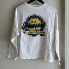 ロゴ刺繍&プリントロンTee