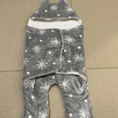 おくるみ　クマ耳付きおくるみ　グレー　退院　アフガン　ブランケット