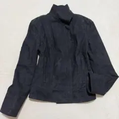 ミッシェルクラン◇フェイクレザージャケット ライダース パンチング加工 Mのサムネイル