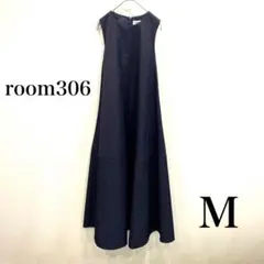 【 未使用 ＊】room306 ノースリーブ マキシワンピース ネイビー Mのサムネイル