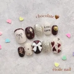 ネイルチップ ニュアンス ガーリー ハートホロ 落書き リボン 淡色 韓国 春