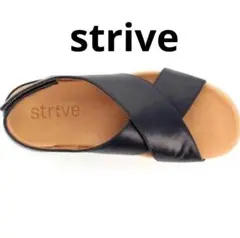 STRIVE イタリアンレザー サンダル　黒