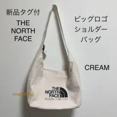 新品タグ付　ノースフェイス【クリーム】 ビッグロゴ　ショルダーバッグ