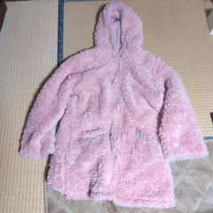 フリースジャケット ピンク フード付き