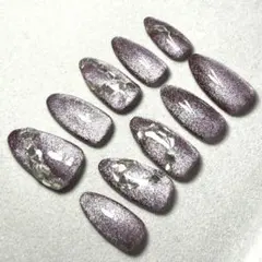 温度変化 マグネット ネイルチップ 韓国 量産型 キラキラ 上品 ガーリー
