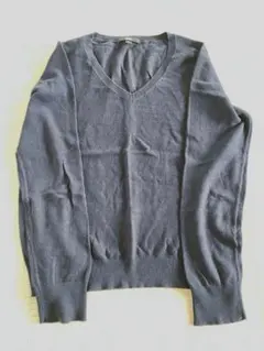 UNIQLO ユニクロ Vネックニット ネイビー S