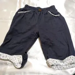 ネイビー レース付きハーフパンツ 130cm