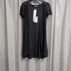 【新品】チュニック 半袖 グレー シアー素材のサムネイル