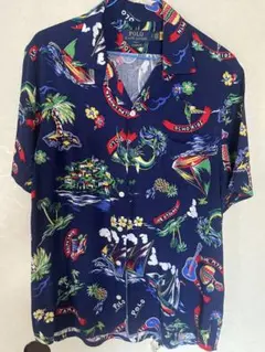 Polo Ralph Lauren アロハシャツ ネイビー
