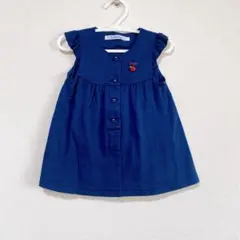 ファミリア ワンピース70 紺familiar