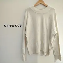 海外古着♡ a new day ホワイト 長袖 ニット セーター