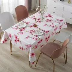 テーブルクロス　140㎝×180㎝　北欧風　花模様　新品　未使用品のサムネイル