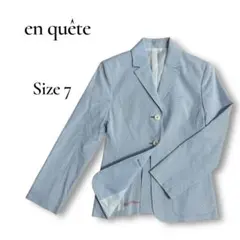 en quete テーラードジャケット 7 S ストライプ 日本製 春