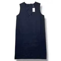 【新品】23区　ウール100% Vネックジャンパースカート　ブラック　40