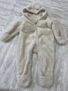 baby GAP フード付きボアロンパース 6-12ヶ月　もこもこ　クマ