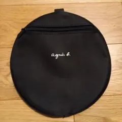 agnès b. 黒 ポーチ 直径約20cm　アニエス