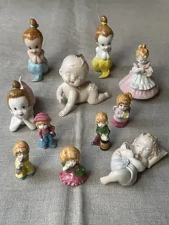 瀬戸焼　陶器製ベビー　子供人形　マーメイド　11体セット