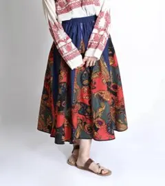 Maraiエスニック柄フレアスカート