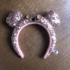 ユニバ　カチューシャ　ティム　ピンクゴールド　スパンコール