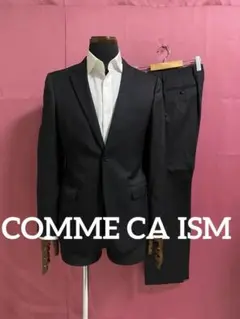 COMME CA ISM◆コムサイズム◆メンズブラックスーツセットアップ