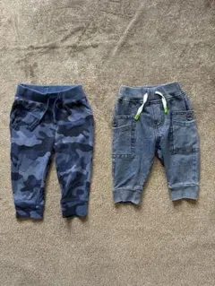 【最終価格】ベビー 80 ネイビー 迷彩柄 グレー スウェット 保育園 gap