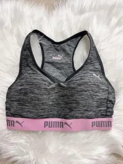 【PUMA 】未使用スポーツブラ Mサイズ トレーニングウェア 美グレー×ピンク