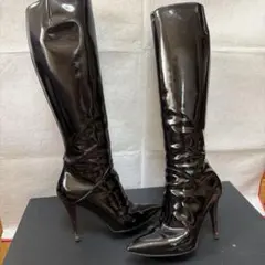 Giuseppe Zanotti ブラック パテント ロングブーツのサムネイル