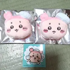 ちいかわらんど　東京☆おかおぬいぐるみバッジ2点＆ステッカー★古本屋★ノベルティ