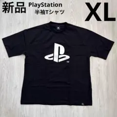 プレイステーション　プレステ　半袖Tシャツ　メンズ　ロゴ　黒　ブラック　XL新品