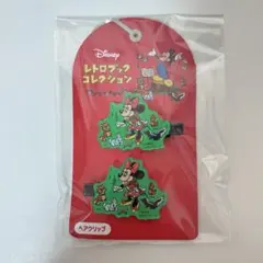 レトロ ミッキーマウス ヘアクリップ 2個セット