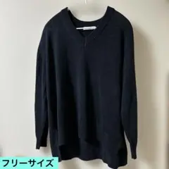 chocol raffine robe　Vネック ニット　ブラック　黒