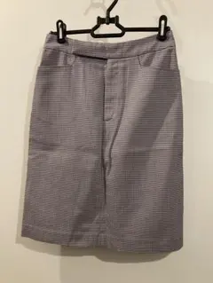 i.n.e チェック柄 タイトスカート ひざ丈 日本製 2