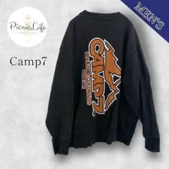 【キャンプセブン】バックプリントスウェット トレーナー 長袖トップス 古着 L